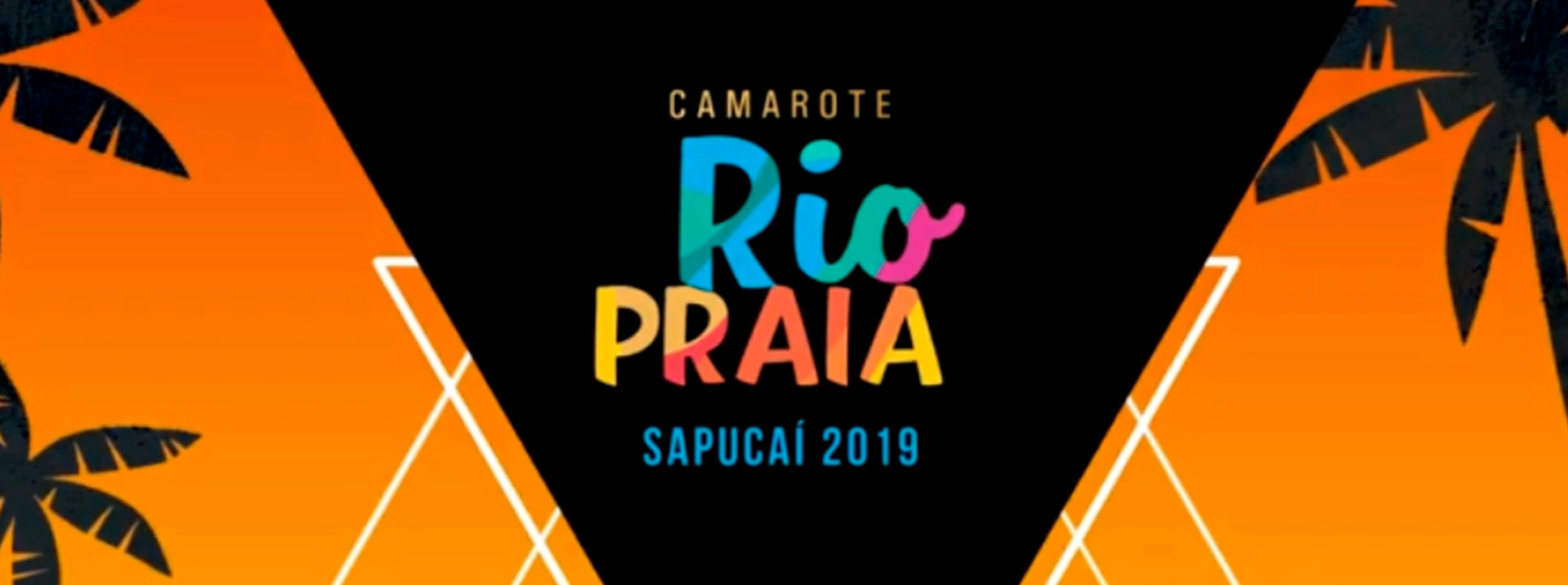 Cartaz do evento de carnaval camarote Rio Praia Sapucaí 2019.